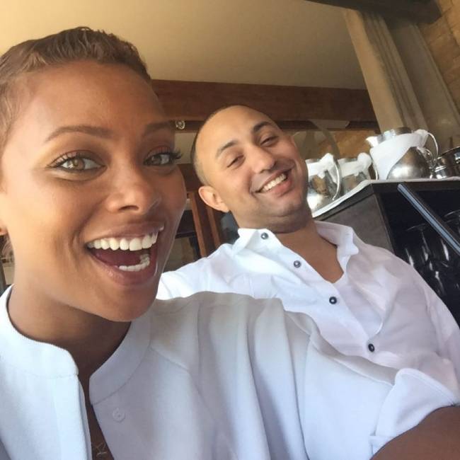 Eva Marcille seen smiling with her husband Michael in 2022