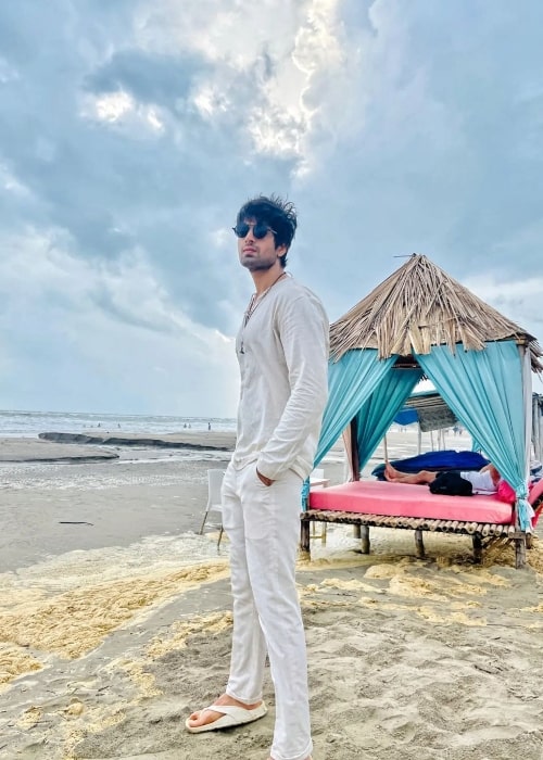 Hitesh Bharadwaj as seen while posing for a picture by the beach in 2022