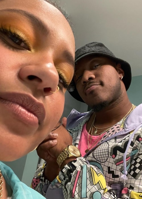 Iyanna McNeely as seen in a selfie that was taken in September 2022, with her ex-husband Jarrette Jones