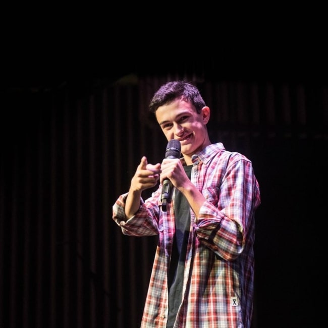 Jackbuzza during a comedy performance at the Melbourne Int. Comedy Festival in April 2018
