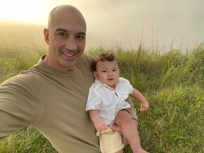 KC Montero as seen while taking a selfie with his son in October 2021