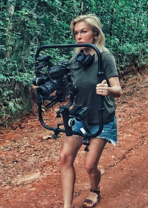 Ludmila Dayer as seen in a picture that was taken during filming in March 2021