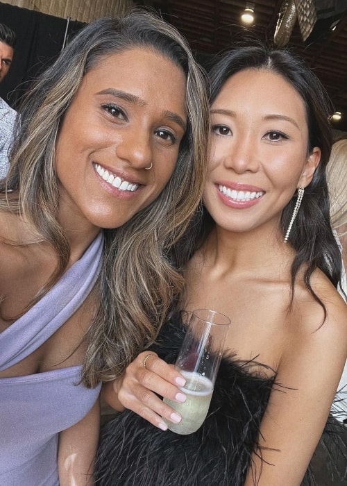 Natalie Lee as seen in a selfie that was taken with Deepti Vempati at Raleigh Studios Hollywood in May 2022