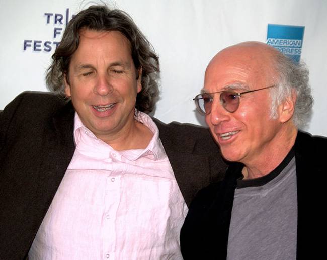 Peter Farrelly and Larry David as seen together in 2009