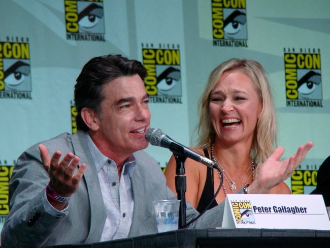 Peter Gallagher and Kari Matchett at the San Diego Comic-Con International in 2011