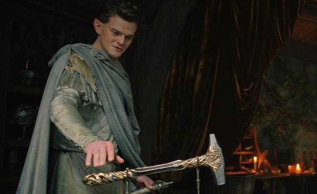 Robert Aramayo seen dressed as his character Elrond in 2022