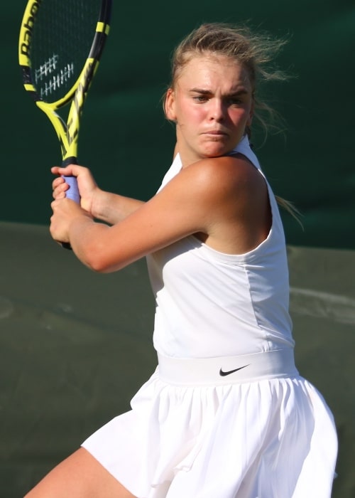 Sára Bejlek as seen in a picture that was taken at the Wimbledon 2022