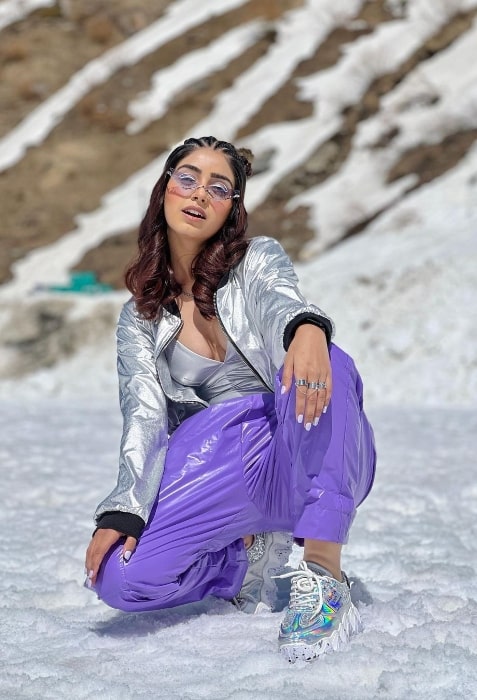 Twinkle Arora posing for a picture in April 2022