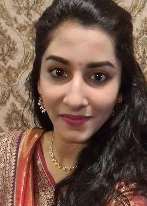 Vishnupriya as seen in a selfie that was taken in April 2021