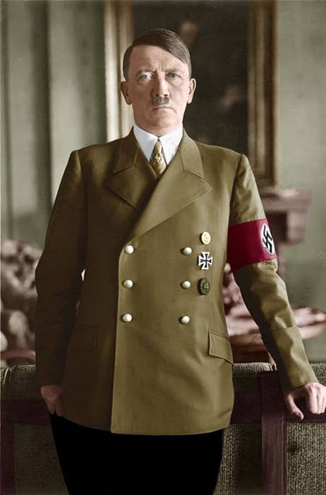 An image of Adolf Hitler in color