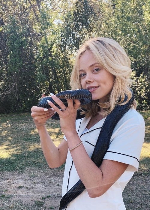 Annalisa Cochrane as seen while posing for a picture with a snake in April 2019