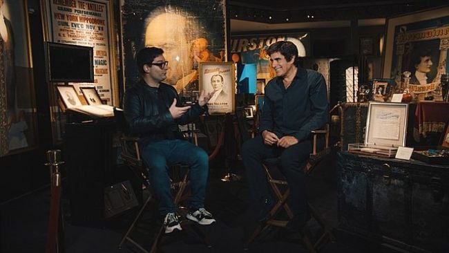 David Copperfield seen sitting in his own private museum with João Miranda in 2020