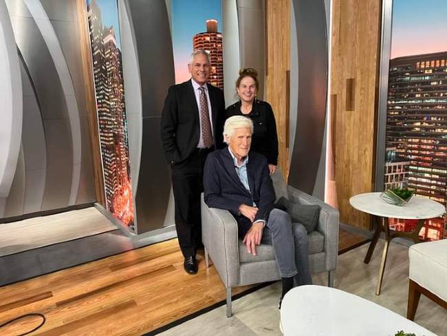 Keith Morrison seen in a picture with Rob Stafford and Cathy Singer in 2022