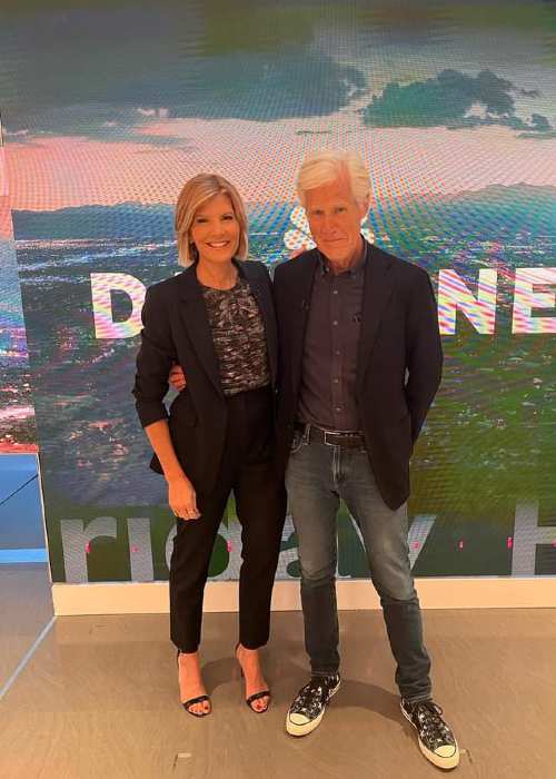 Keith Morrison seen posing for a picture with Kate Snow in September 2022