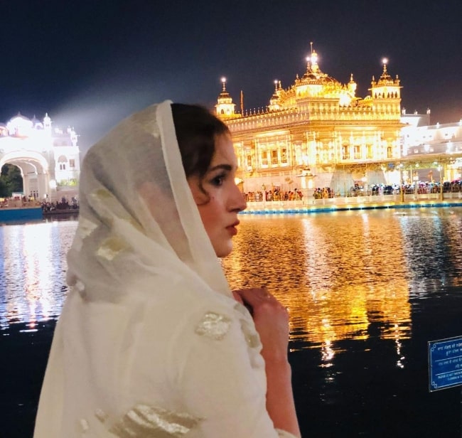 Natalya Ilina Mahajan pictured during her visit to the Golden Temple in Amritsar, Punjab in 2019
