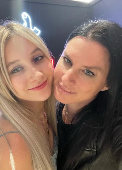 Nicole O'Rourke as seen in a selfie with dancer and model Elliana Walmsley in October 2021