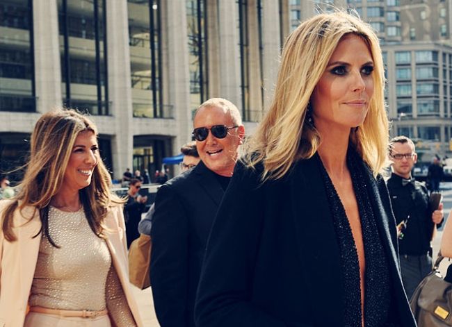 Nina Garcia (left), Michael Kors, and Heidi Klum seen together in 2011