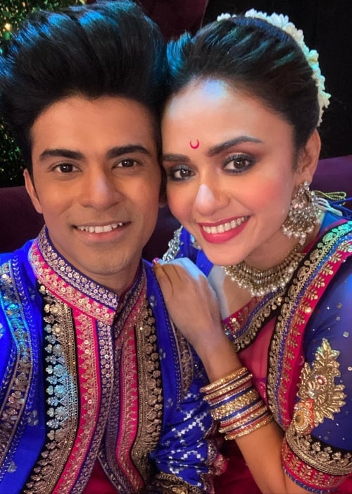 Pratik Utekar as seen in a selfie that was taken with Amruta Khanvilkar in August 2022