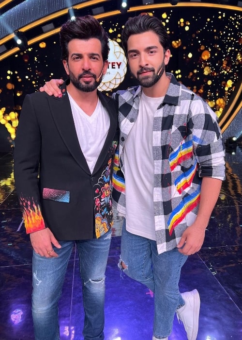 Rohit Suchanti (Right) as seen while posing for a picture with Jay Bhanushali in August 2022