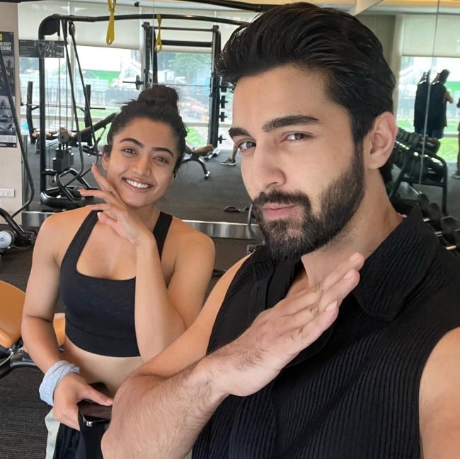 Rohit Suchanti as seen while taking a selfie with Rashmika Mandanna in September 2022