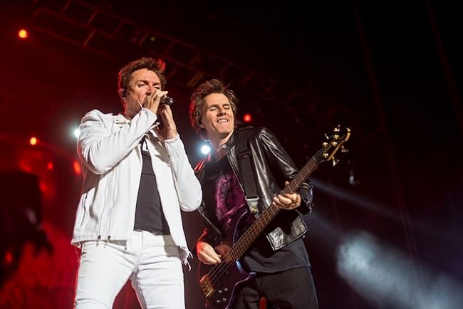 Simon Le Bon (left) and John Taylor seen on stage in 2015