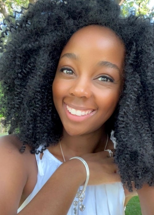 Thuso Mbedu as seen while smiling in a picture in August 2022