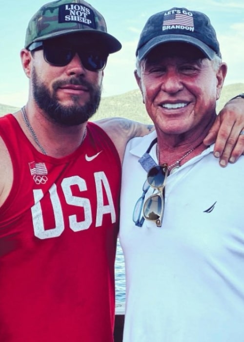 Tom Berenger with his son Patrick Moore, as seen in July 2019