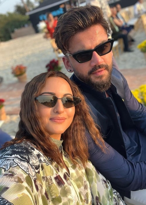 Zaheer Iqbal and his girlfriend actress Sonakshi Sinha in a selfie that was taken in June 2022