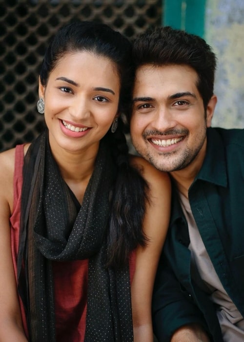 Anjali Barot as seen in a picture that was taken with her co-star Raunaq Kamdar in October 2022, in Ahmedabad, India