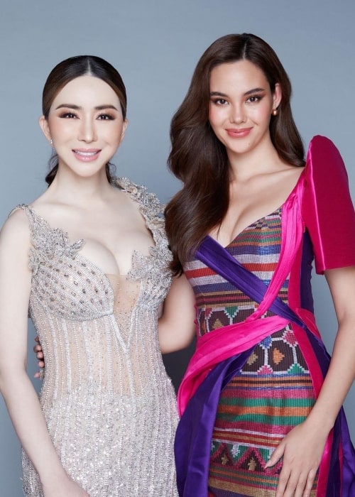 Anne Jakkaphong Jakrajutatip as seen in a picture with Miss Universe Phillipines 2018, Catriona Gray in November 2022