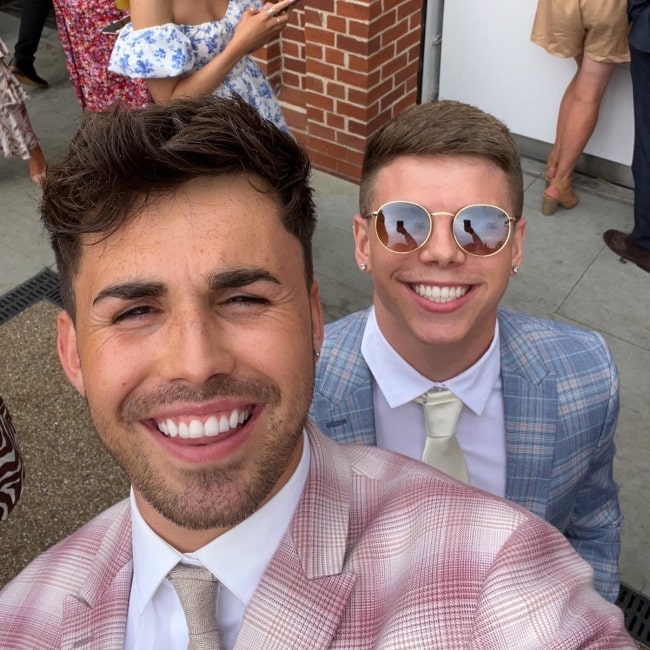 George Baggs and his brother Joe Baggs in a selfie taken in York, England in July 2022