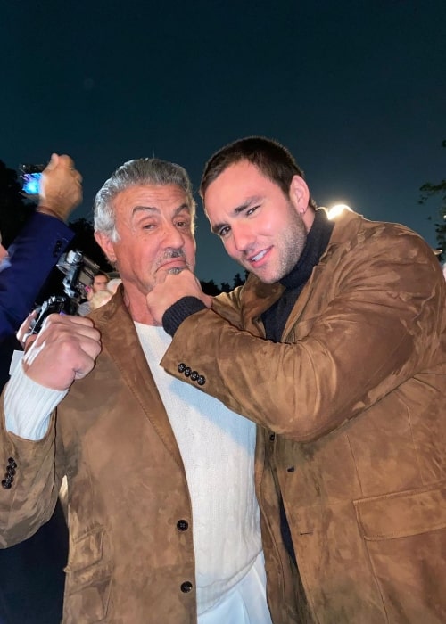 Jackson White (Right) as seen with Sylvester Stallone in October 2022
