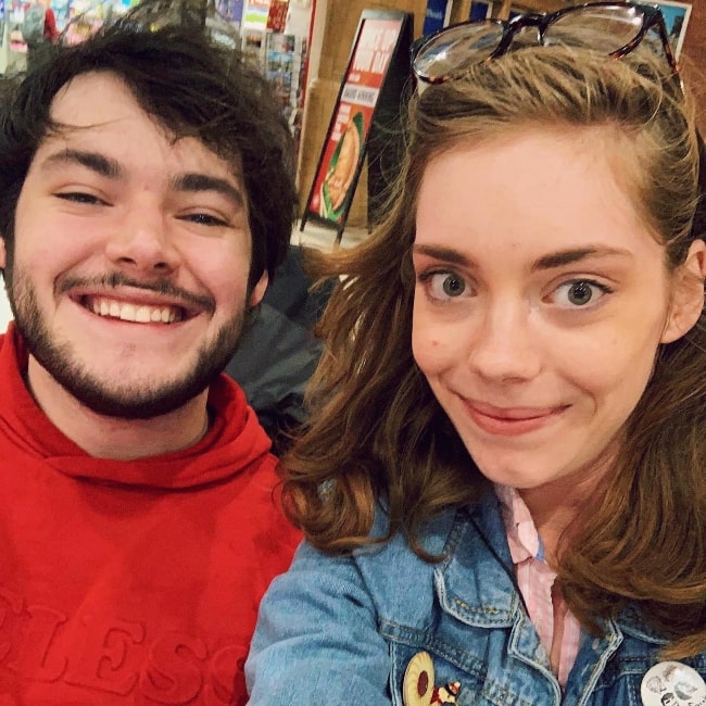 James Marriott as seen in a selfie that was taken with his sister in September 2019, in Marylebone London