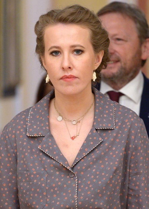 Ksenia Sobchak before the meeting with Vladimir Putin in March 2018