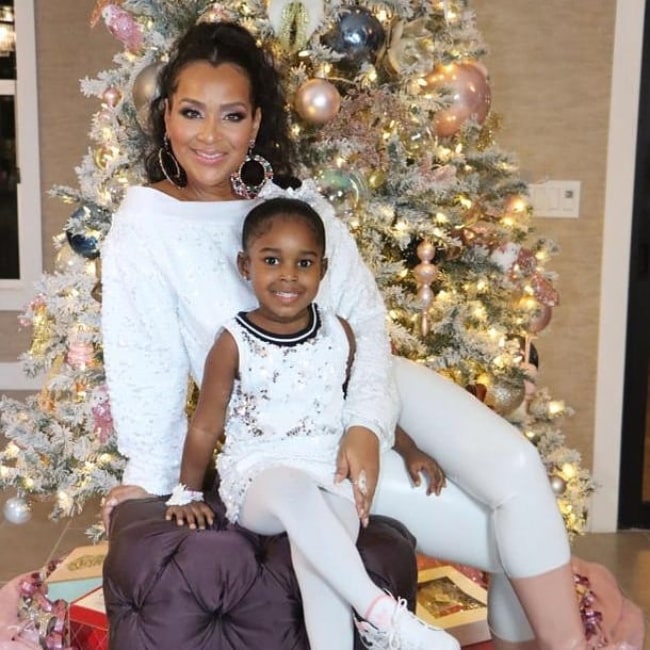 LisaRaye McCoy with her grand daughter Bella Rae Jeune in December 2020, in Los Angeles, California