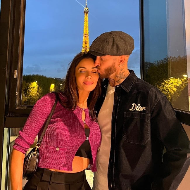Pilar Rubio and Sergio Ramos in Paris, France