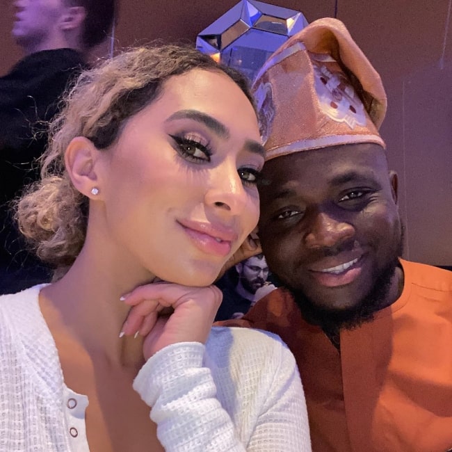 Raven Ross as seen in a selfie with her ex-boyfriend SK Alagbada at their wedding in 2021