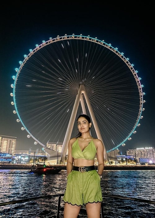 Saniya Iyappan as seen while posing for the camera in Dubai Marina, Dubai in November 2022