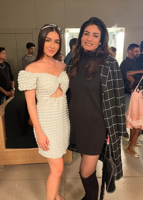 Amy Aela as seen in a picture with actress Raveena Tandon in December 2022