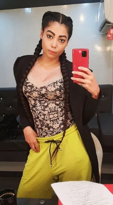 Anangsha Biswas as seen while clicking a mirror selfie in May 2022