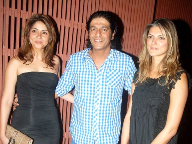 Bhavana Pandey (left) seen together with Chunky Pandey and Nandita Mahtani in 2012