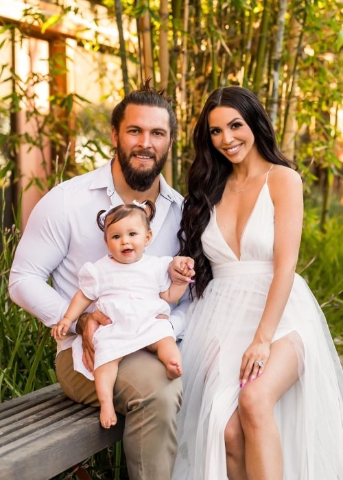 Brock Davies and Scheana as seen in a picture with their daughter Summer Moon Honey in December 2021