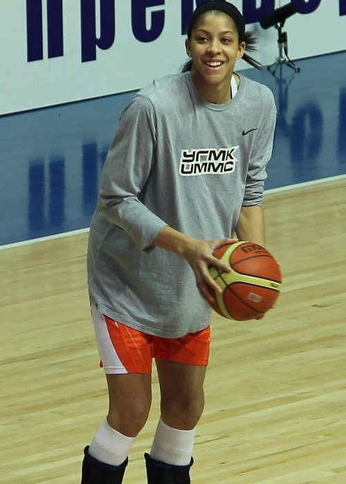 Candace Parker in a picture taken during a game in 2012