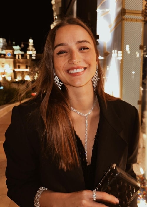 Charlotte Sine as seen in a picture taken in Monte-Carlo, Monaco in December 2022