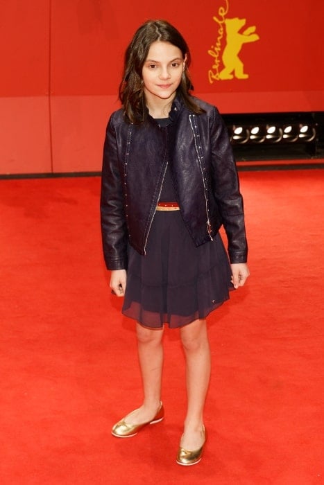 Dafne Keen on the red carpet for the world premiere of the film 'Logan' at the 2017 Berlin Film Festival
