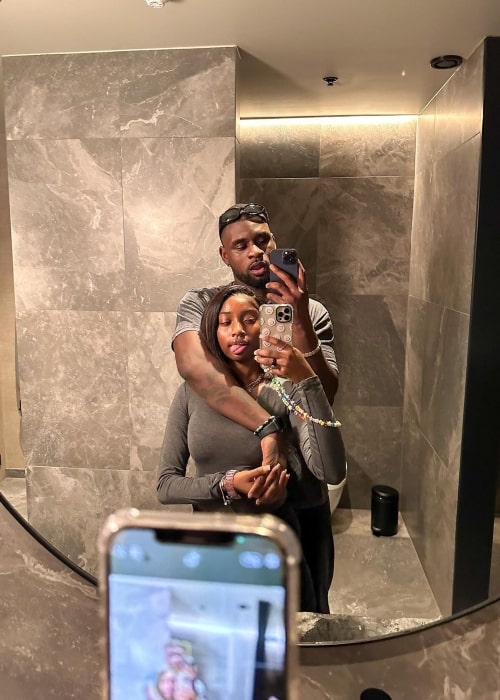 Dami Hope as seen in a selfie with his Indiyah Polack on her birthday in December 2022