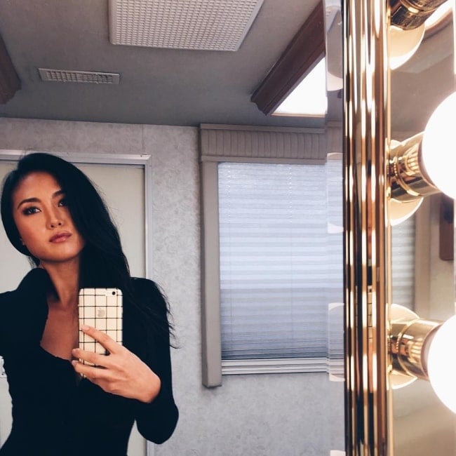 Erika Fong as seen in a selfie that was taken in November 2017, at 20th Century Fox