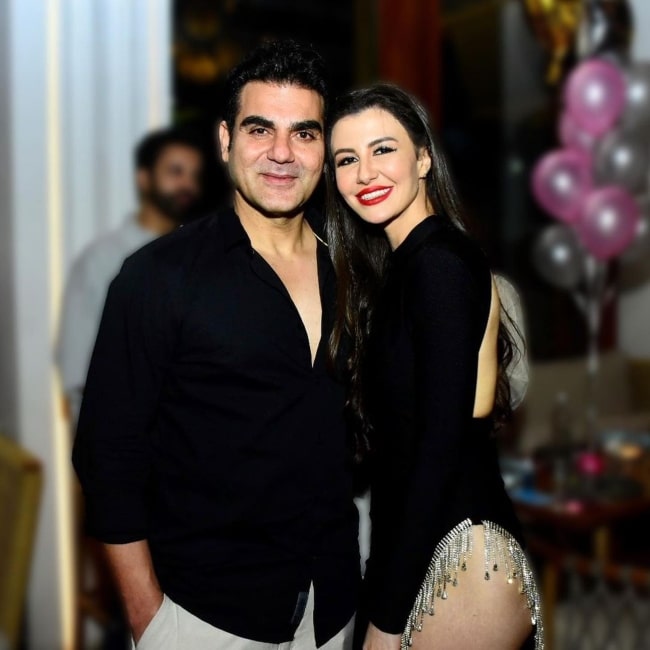 Giorgia Andriani as seen in a picture with her beau Arbaaz Khan in August 2022