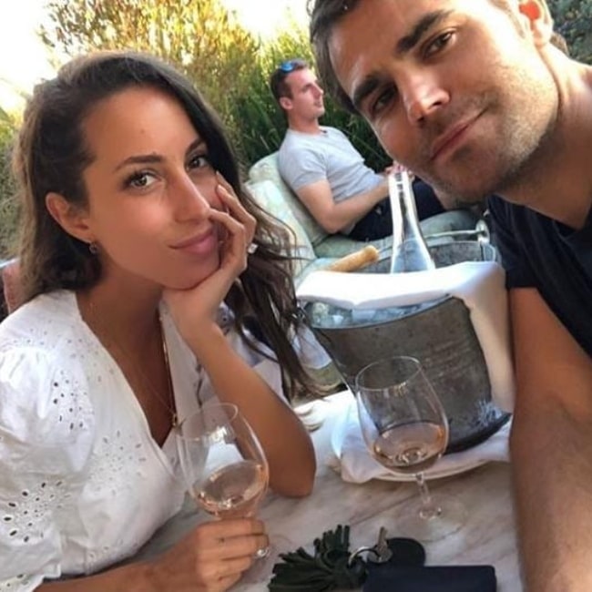 Ines de Ramon as seen in a selfie with her ex-husband actor and director Paul Wesley in September 2019