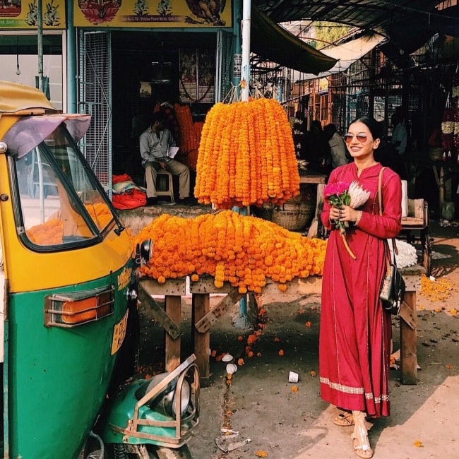 Jayanti Chauhan as seen in a picture that was taken in Delhi's Flower Mandi in November 2017